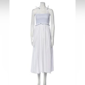 Loretta Caponi blue and white dress